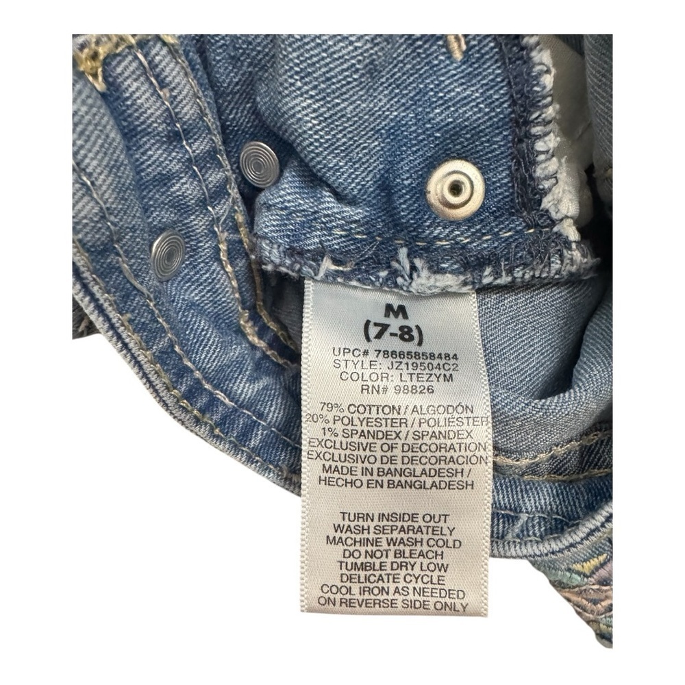 Jordache Blue and Pink Embroidered Overalls - Picture 5 of 5